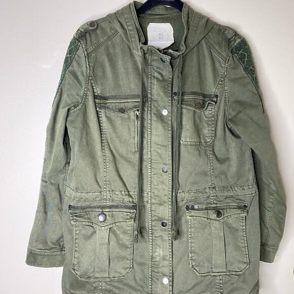 Anthropologie Hei Hei Anorak Military Utility Chore Coat Jacket - Picture 3 of 8